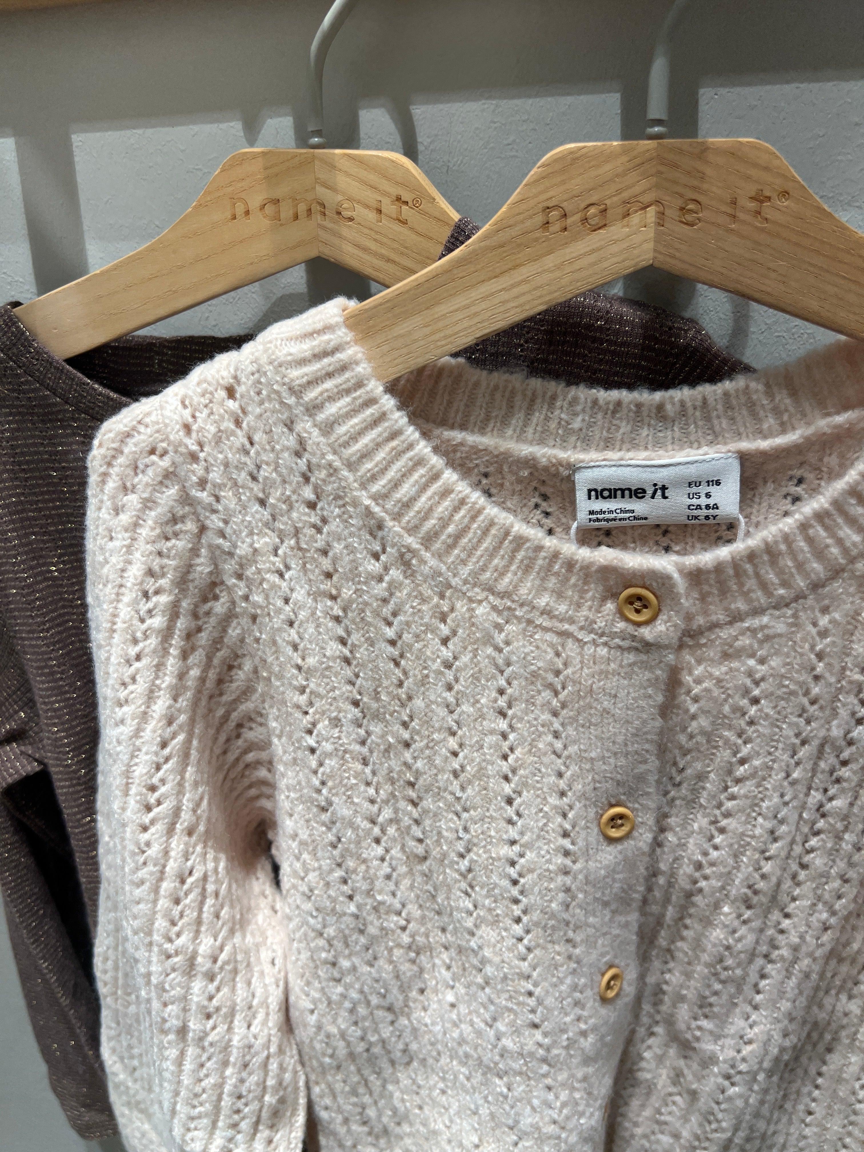 NMFNOREEN Knit Cardigan - Whisper Pink